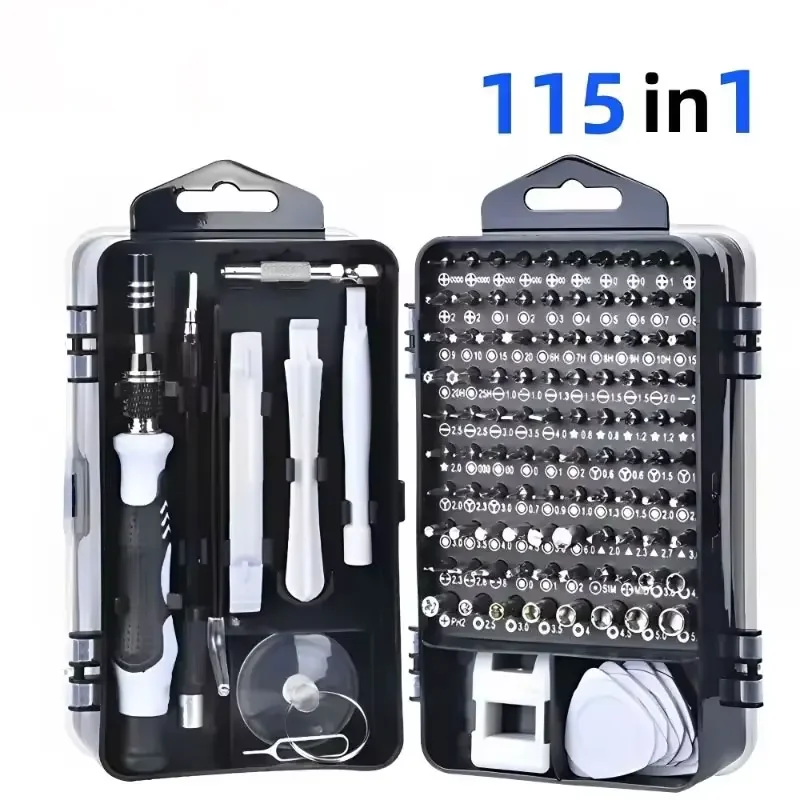 Jeu de tournevis électroniques 115 en 1, outils de tournevis de précision, tournevis d’écrou, outils de réparation magnétiques professionnels, réparation d’ordinateur portable