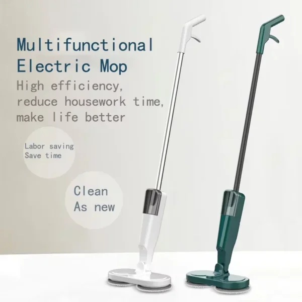 Nettoyeur de vadrouille électrique 2 en 1, automatique sans fil 360 ° Machine rotative d'épurateur de sol de fenêtres de porte de nettoyeur de maison humide et sec – Image 5