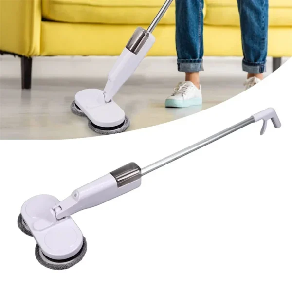 Nettoyeur de vadrouille électrique 2 en 1, automatique sans fil 360 ° Machine rotative d'épurateur de sol de fenêtres de porte de nettoyeur de maison humide et sec – Image 3