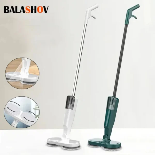 Nettoyeur de vadrouille électrique 2 en 1, automatique sans fil 360 ° Machine rotative d'épurateur de sol de fenêtres de porte de nettoyeur de maison humide et sec