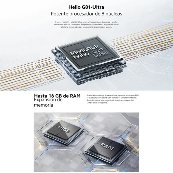 Xiaomi Redmi 14C NFC, smartphones, MediaTek Helio G81-Ultra, écran 6,88", 120 Hz, 50 MP AI double caméra – Image 6