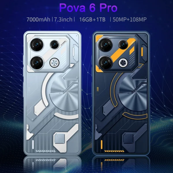 Smartphone Pova 6 Pro - 7.3" Écran Full HD, Caméra 50MP + 108MP, Batterie 7000mAh, Snapdragon 8 Gen 3 | LenO – Image 2