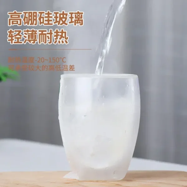 Tasse en verre à Double paroi résistante à la chaleur, 80-650Ml, bière, lait, café, eau, tasse transparente, vente en gros, service à boissons en verre, cadeau – Image 4